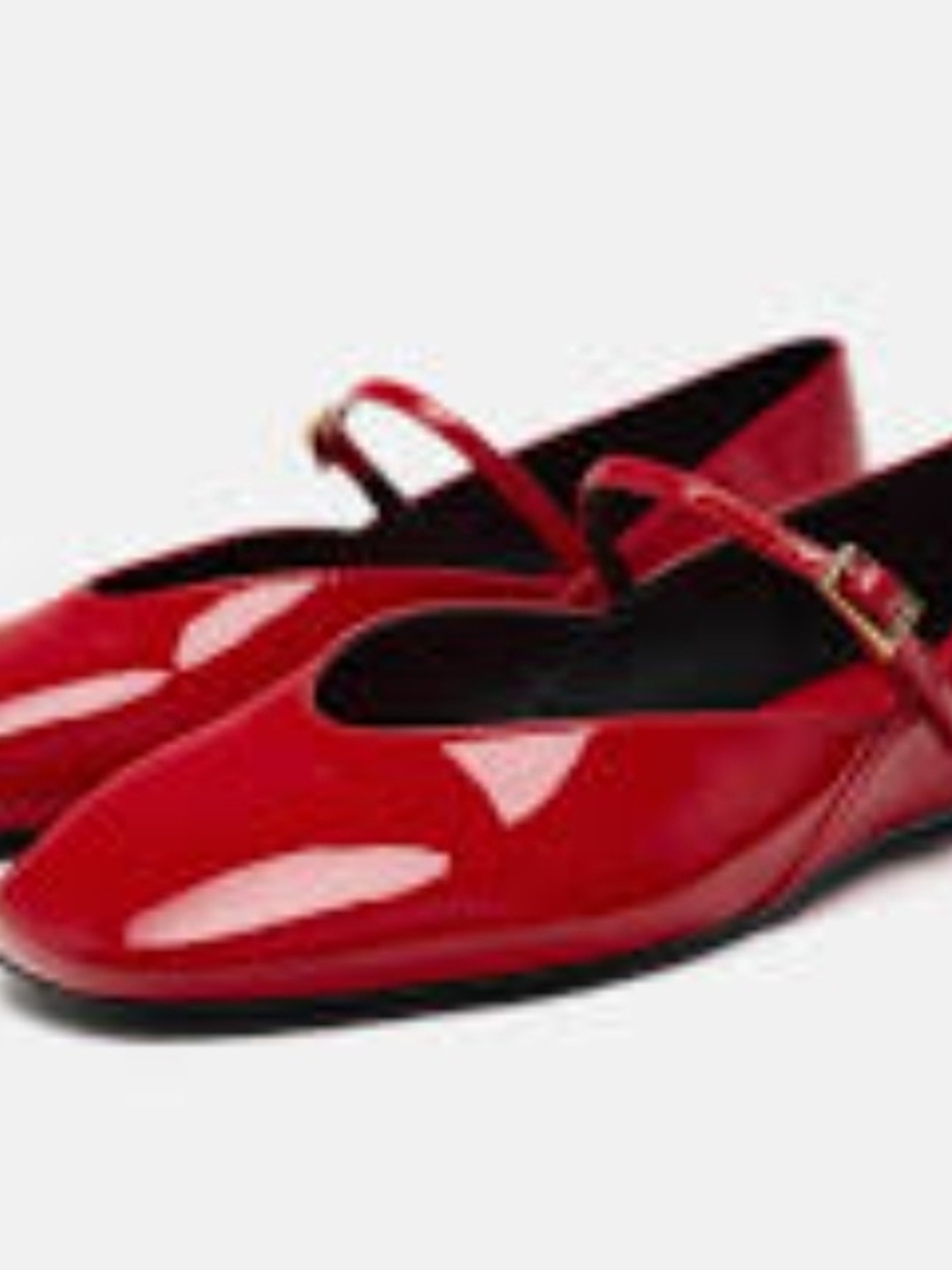 Zara red Patent Mary Jane Flats - Women